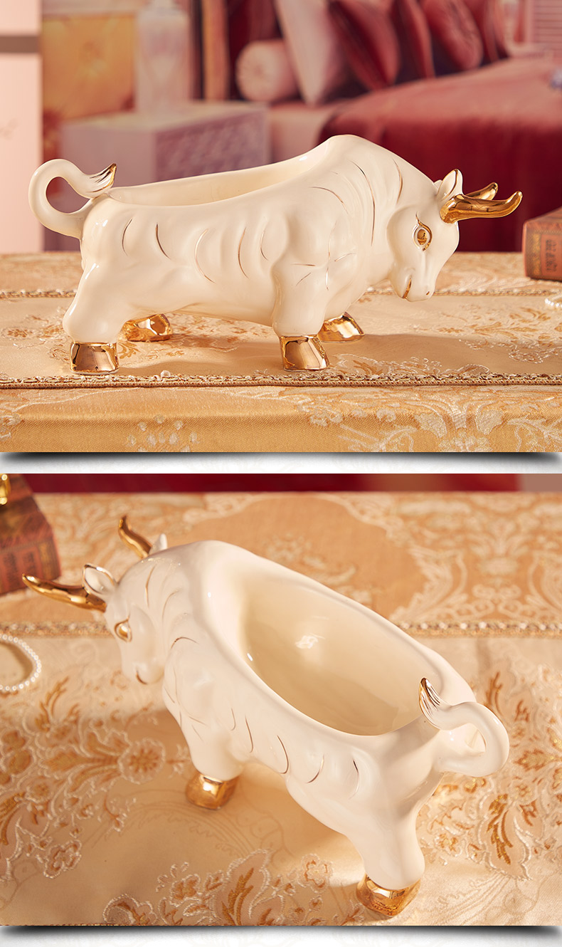 Ou porch ceramics that take key feel to receive a furnishing articles at the gate of home desktop receive box of deer horse cattle pig furnishing articles