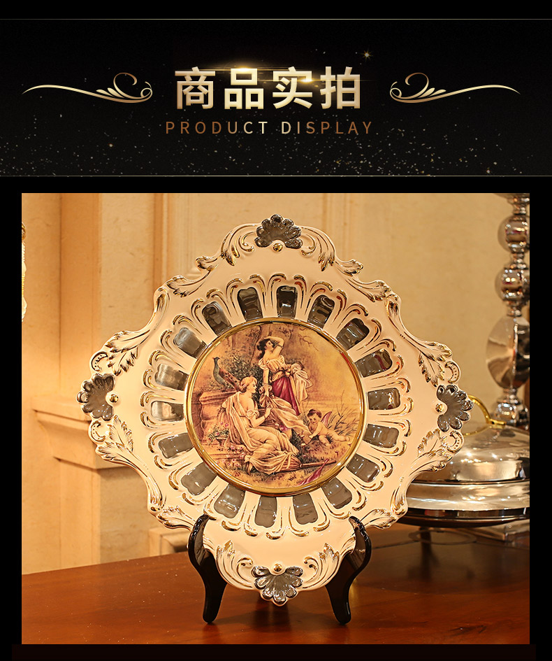 Vatican Sally 's European character ceramic decoration plate furnishing articles household act the role ofing is tasted wine accessories rich ancient frame plate shelf