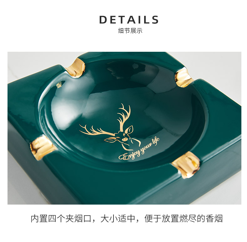 Ashtray creative move trend in northern wind I and contracted sitting room home decoration ceramic tea table of Chinese style furnishing articles