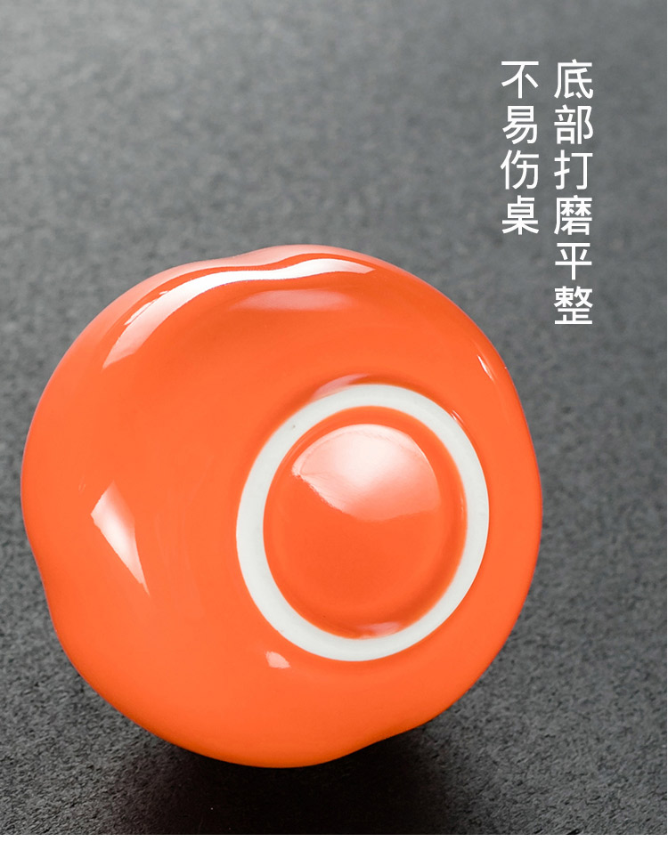 Ceramic ashtray with cover household ashtray gift - giving gifts creative move windproof office persimmon ashtray