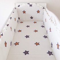 Childrens bedding four-piece cotton crib perimeter soft bag four seasons universal anti-collision bed curtain fence custom