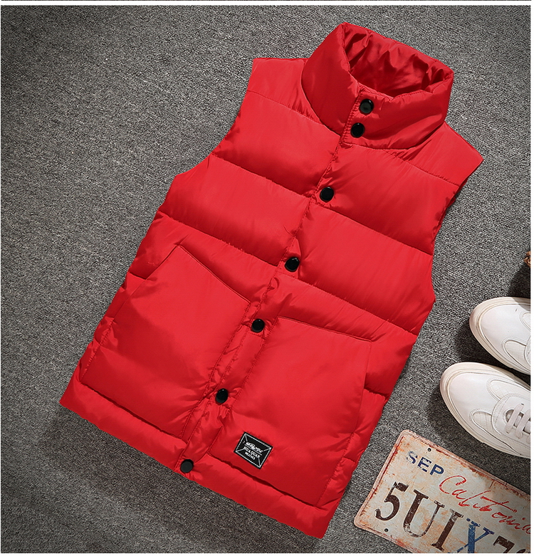 Áo vest cotton tùy chỉnh in logo nam và nữ mùa thu đông dày áo vest dày Áo vest cổ đứng áo khoác mùa đông nam