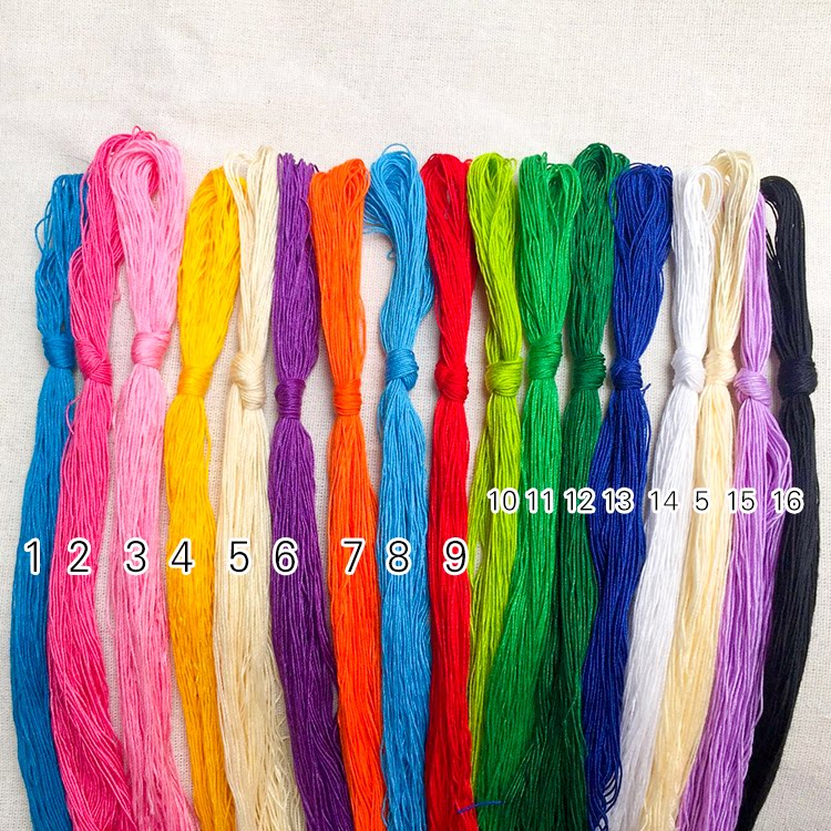 16 color handmade cross embroidered insole embroidered line single thick wire pinhole insole embroidery line wiring rewire