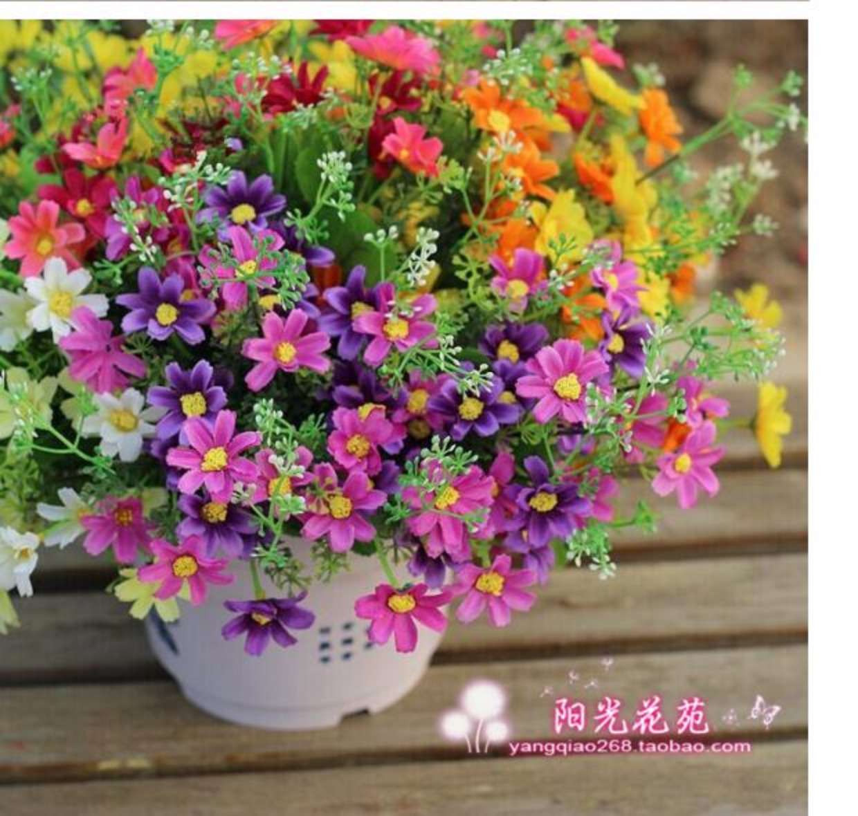 Mô phỏng nhỏ tươi hoa cúc nhỏ trang trí máy tính để bàn trang trí sân vườn phong cách hoa nội thất nhà giả hoa hoa thủ công - Hoa nhân tạo / Cây / Trái cây cây bàng giả