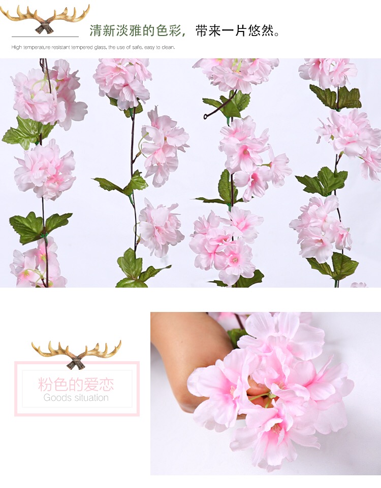 Mô phỏng hoa anh đào mía điều hòa không khí bao gồm ghế wicker trang trí hoa giả mây đám cưới phòng khách đặt hoa trang trí - Hoa nhân tạo / Cây / Trái cây hoa mai giả