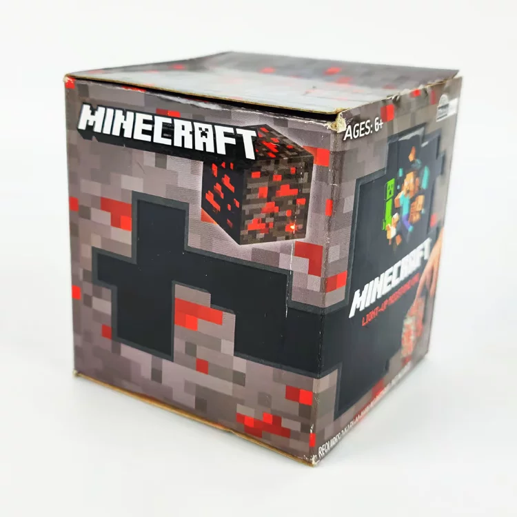 Minecraft, моя World game периферия светящиеся LED светящийся красный рудный образец украшение игрушка