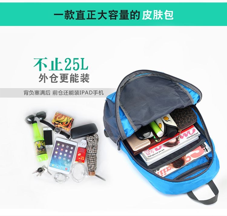 Túi đeo vai nữ túi siêu nhẹ xách tay du lịch da túi đi bộ đường dài ngoài trời thể thao nam ba lô 25L balo kanken