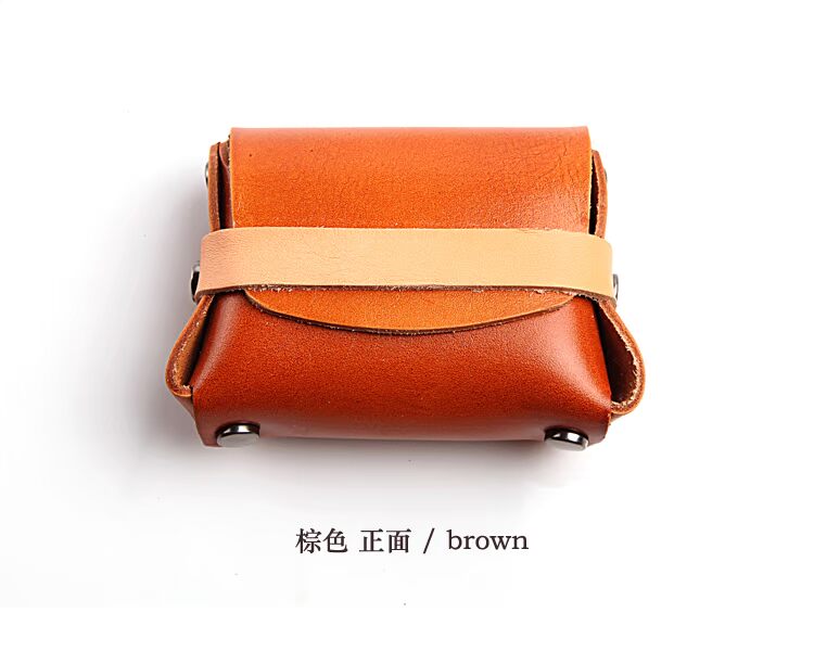 Vương quốc da nguyên chất Da tinh khiết Châu Âu, Nhật Bản và Hàn Quốc thời trang retro xe chìa khóa túi da thẻ xu gói ví nữ đẹp 