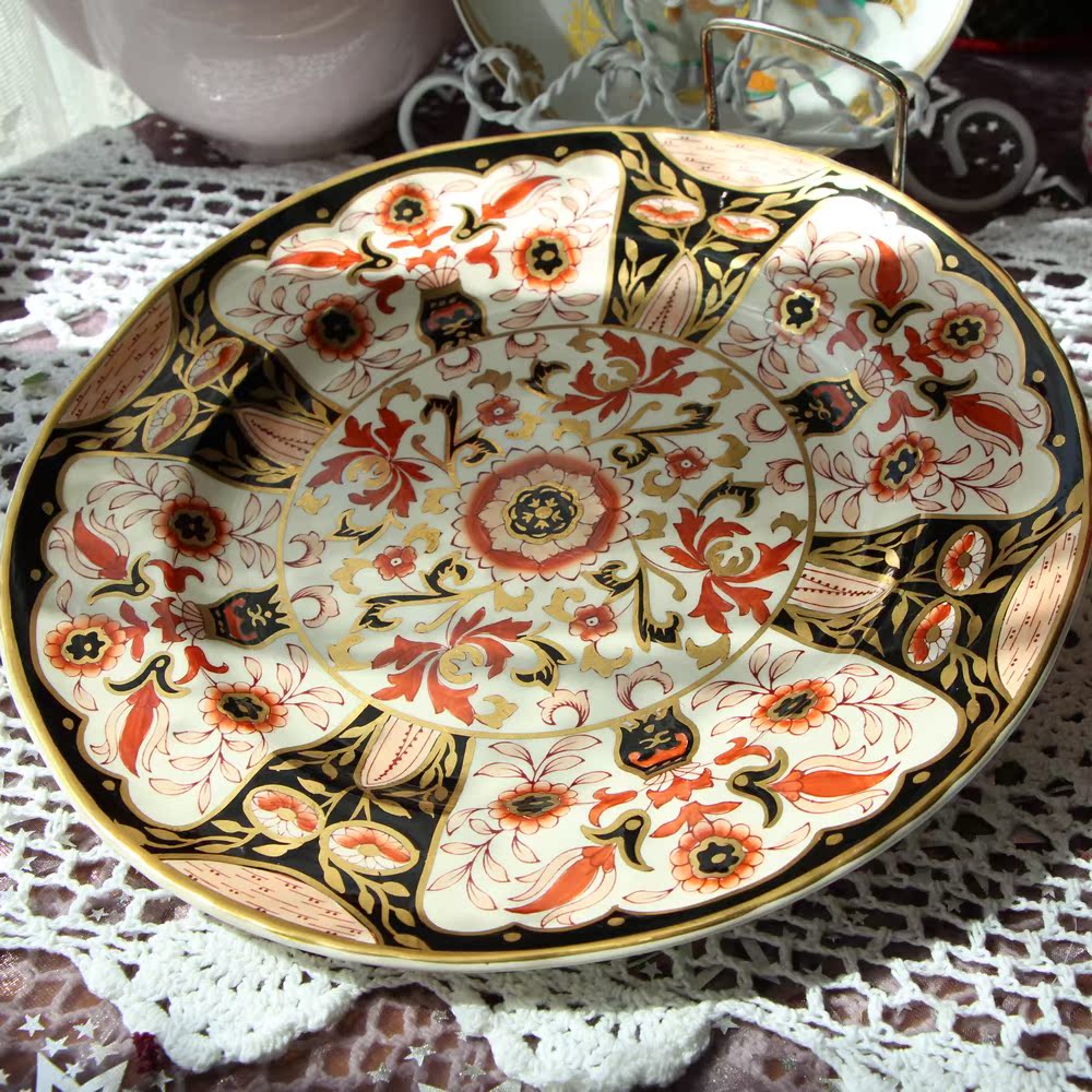 Spot European vintage collection British MASONS hand-painted Imari style large decorative plate hanging plate