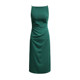 TANSSHOP elegant Hepburn style three-color sling and one-line neck pleated waist split straight slim dress