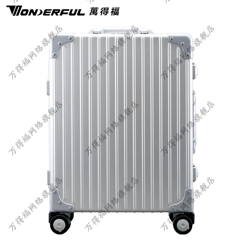 Wandefu vali 1821D nội trú khung nhôm xe đẩy trường hợp xe đẩy hợp kim nhôm vali delsey