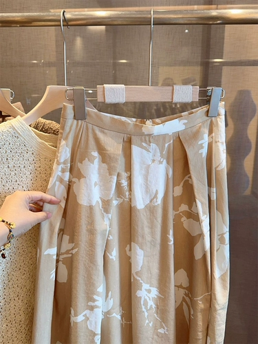 Ретро хаки тонкая юбка в складку, французский стиль, высокая талия, А-силуэт