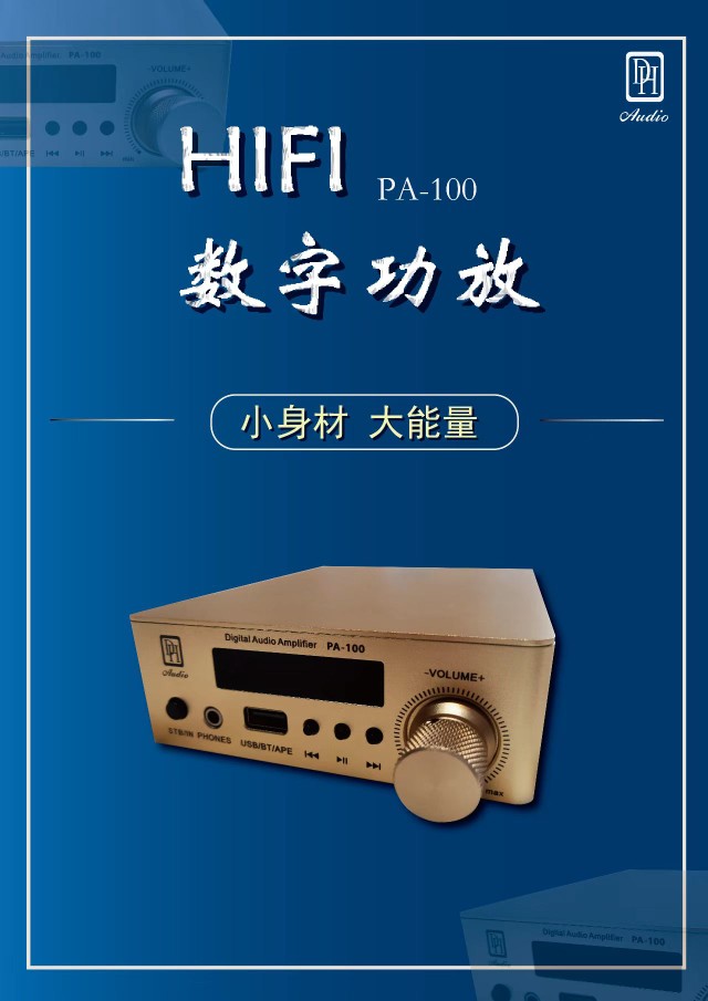 Denmark DH PA100 Bluetooth USB lossless playback amplifier fiber coaxial stereo decoding mini amplifier