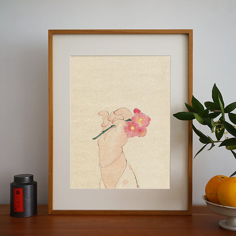 一二山原创拈花新中式水墨画客厅装饰画玄关沙发挂画皇小小绘评价- 淘宝网
