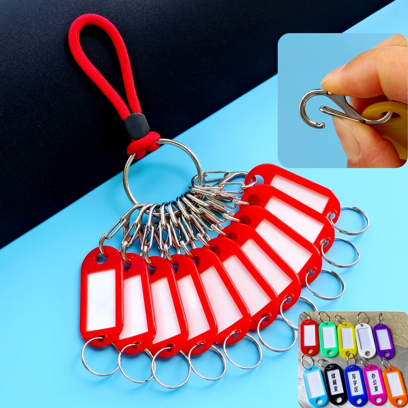 Key Ring with Label Tags for Classification and Organization, Multi-Color Label Tags, Easy to Detach, Suitable for Company and Home Use Key Ring with Label Tags for Classification and Organization, Multi-Color Label Tags, Easy to Detach, Suitable for Company and Home Use