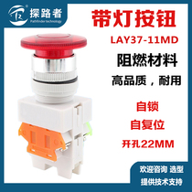 LAY37-11MD mushroom head with lamp button switch self-reset self-lock start stop control power supply 22mm