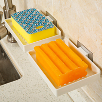 Bathroom Suction Cup Wall-mounted Soap Case Toilet Soap Box Shelve Shelf Drain Suction Wall Type Soap Rack Free of punch