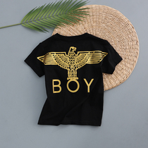 Summer fashion brand childrens pure cotton short-sleeved T-shirt male BOY childrens clothing parent-child half-sleeve female back big old pine sweat-absorbing top