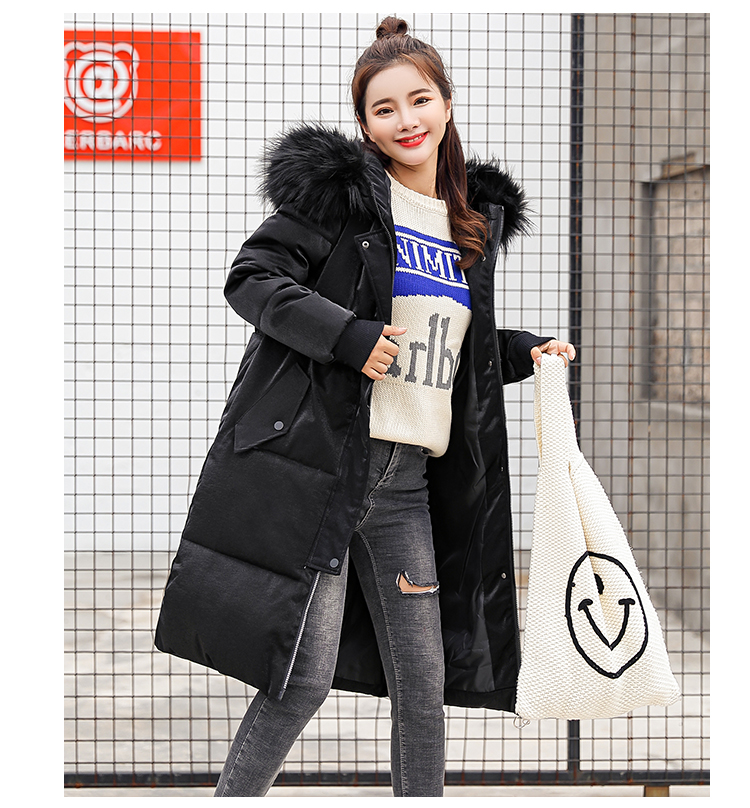 Áo bà bầu nhung vàng mùa đông Phiên bản Hàn Quốc của áo xuống cotton nữ áo dài cotton dày áo khoác cotton rộng phù hợp với tháng áo váy cho bà bầu
