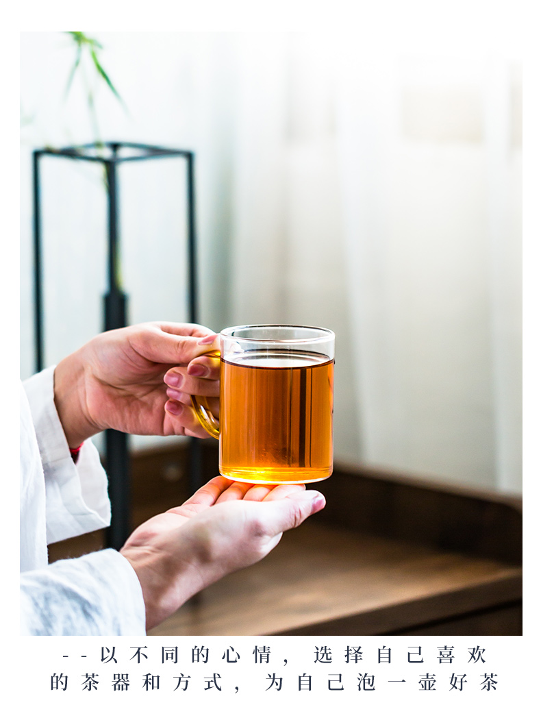 More domestic high temperature resistant glass cup glass transparent with the cup of kung fu tea set personal cup sample tea cup bowl