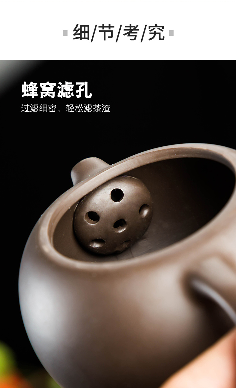 Violet arenaceous a pot of four cups of portable package travel tea set is suing crack cup travel xi shi pot of tea cups
