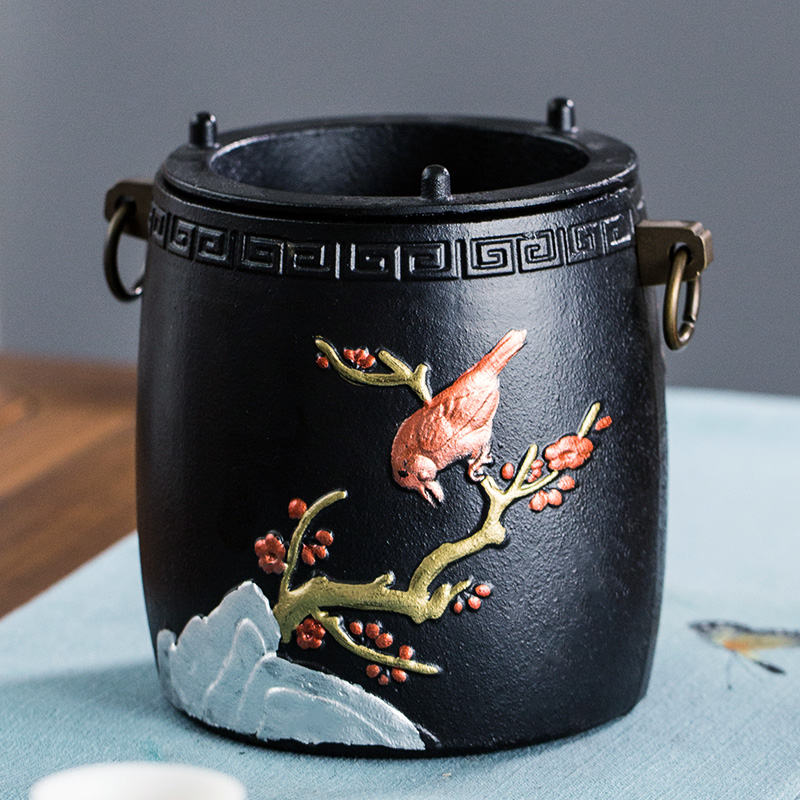 Carbon iron pot fire furnace heating furnace cast iron kung fu tea boiled tea kettles wind heating household is suing alcohol charcoal burners