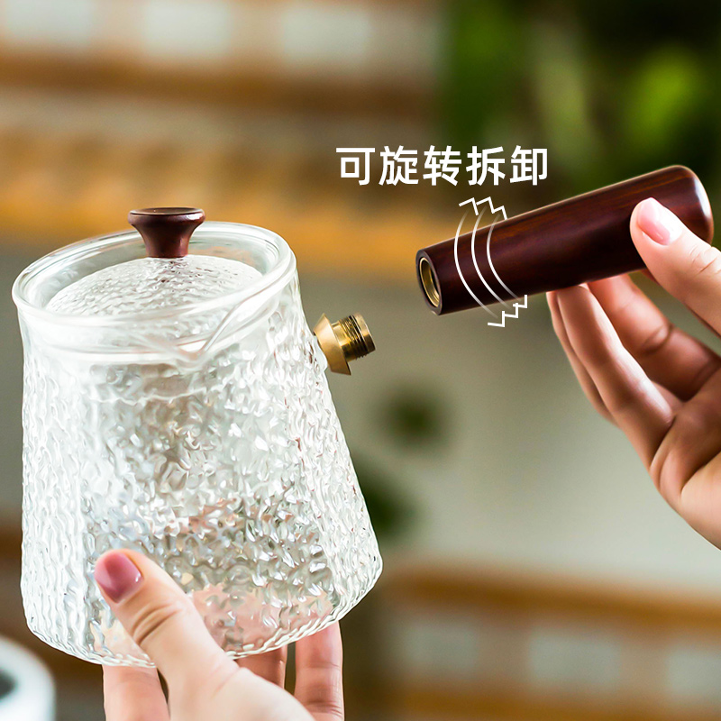 High temperature resistant glass cooking pot electricity TaoLu suit household spend who mandarin orange and black tea mercifully tea steamer side teapot