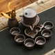 Máy xay đá bán tự động Kung Fu đặt nhà lười bằng gốm sáng tạo ấm trà tách trà đơn giản chống vảy - Trà sứ