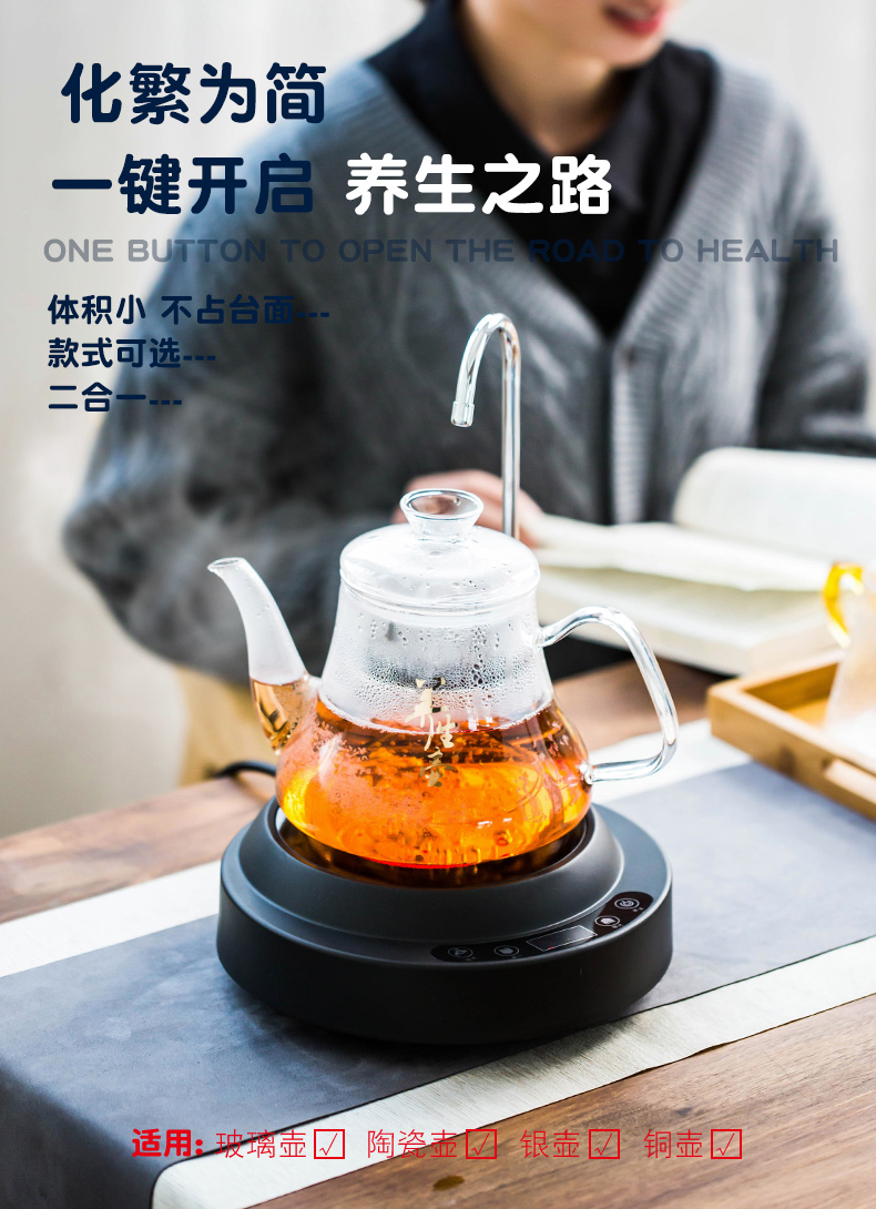 Automatic pumping TaoLu boiled tea machine home small heat resistant high temperature steam mercifully tea pot boil water electric tea stove.mute