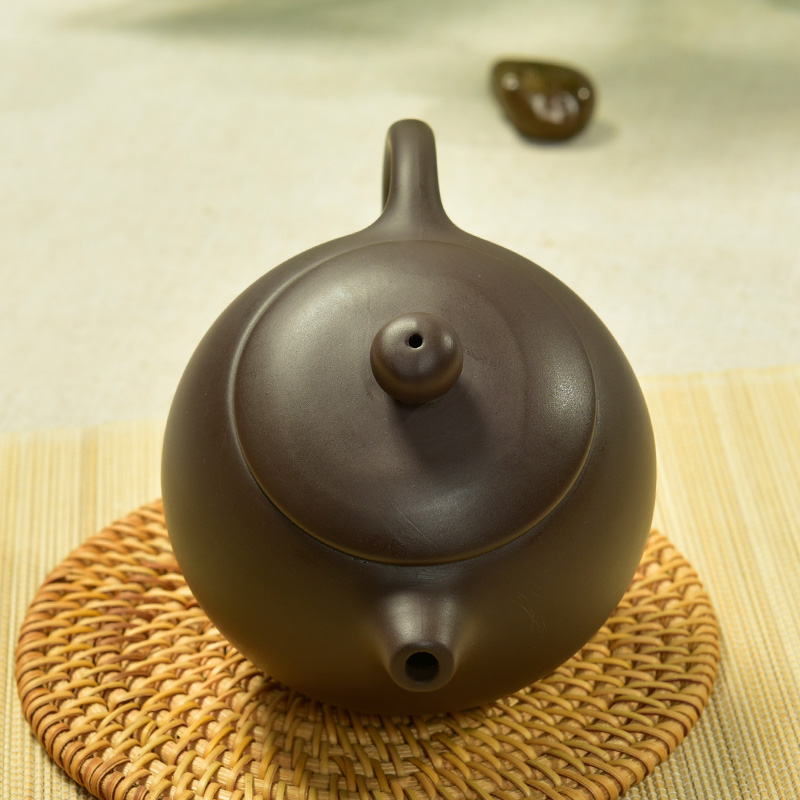 Yixing undressed ore purple xi shi pot of purple sand kung fu tea pot teapot with filtering semi - manual pot of 200 ml