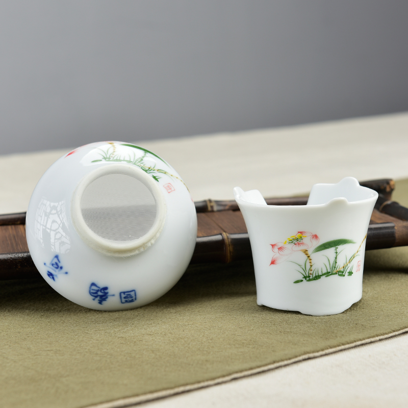 Palettes mingyuan tea sets) of blue and white porcelain tea filter ceramic kung fu tea tea filters in hot oven