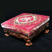 Imitation mahogany new plant flowers Lotus kneeling Bodhisattva Buddha hall worship pad Leather worship chair Sofa cloth worship stool futon household