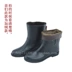 Kéo lại mùa thu và mùa đông mới ngắn ống đi mưa mưa phiên bản Hàn Quốc Hàn Quốc cộng với nhung ấm Martin Giày nước thời trang giày tuyết - Rainshoes