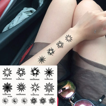 Little fresh fashion collarbone arm wrist 14 picture English totem star sun tattooed waterproof lasting K009