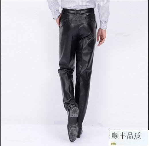 Cộng với quần lửng nam size lớn chất béo bố mùa thu và mùa đông giải trí giặt cộng với nhung dày thẳng thẳng ấm áp xe máy đầu máy quần áo quần nam