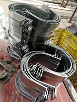 Single tube card Double-sided flat iron u-shaped clamp Telephone pole pipe card billboard clamp Traffic sign Galvanized clamp