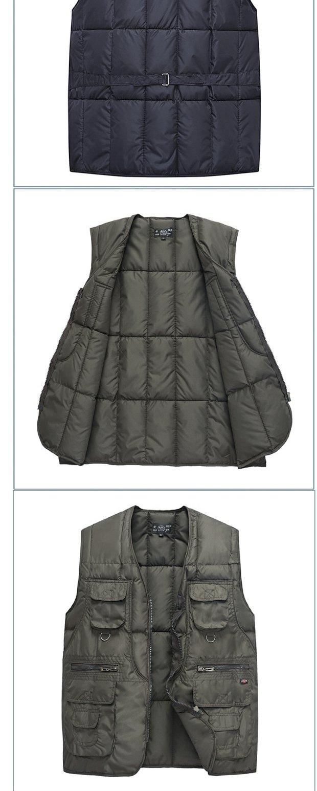Áo vest nam mùa đông ấm áp cho cha trung niên mặc cộng với nhung dày mùa đông áo vest vest vest cỡ lớn áo ba lỗ tập gym nam