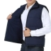 Mùa thu và mùa đông cha mặc vest vest trung niên XL dày lên bông áo vest vest lỏng áo khoác ba lỗ nam Áo vest cotton