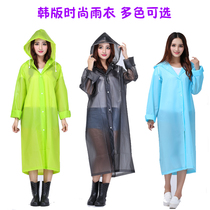 EVA adult fashion foreign trade raincoat custom printed translucent health and environmental protection lightweight raincoat custom logo