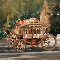 ROKR Ruoke travel stagecoach music box diy handmade music box building blocks childrens gift for girls