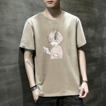 2022 new summer short sleeves T-shirt mens body Han version blouses printed 100 hitch a Volkswagen thin T-shirt trendy summer dress
