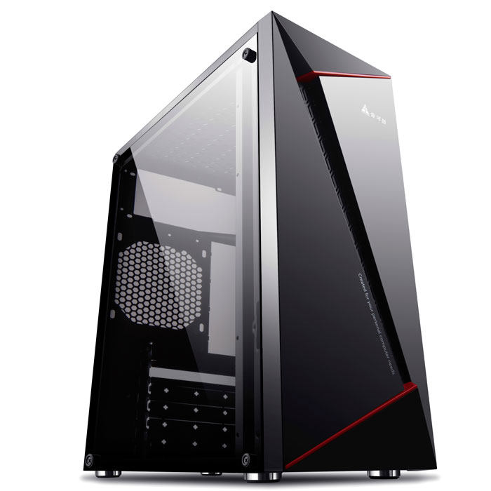 Jinhetian Xuanhao 2 desktop computer computer case game water-cooled large board ATX MATX backline side through the main case