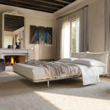 Медуо/ итальянский минималистский кожаный кровать платц кровать главная спальня для спальни кровать подвесная кровать современная свадебная кровать простая