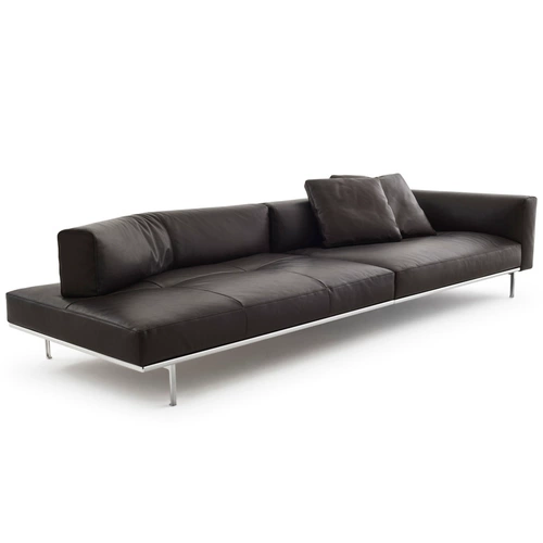 Медуо/итальянский гостиная кожаный диван матичный диван большой плоский слой высокий кожаный диван Минималистский диван