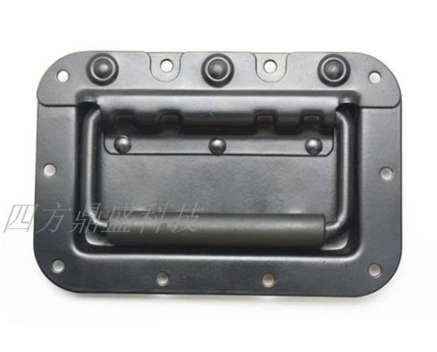 Speaker Iron Handle Stage Sound Box Pumping Hand Hardware Black Iron Pumping Hand Spring Handle Sound Box Square Black Iron Handle