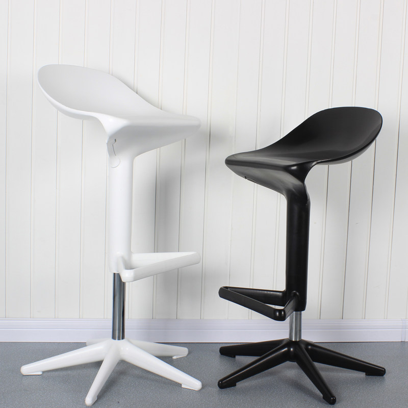 Nordic bar chair Spoon Creative rotating bar stool Simple front desk chair Telescopic high stool lifting household bar chair