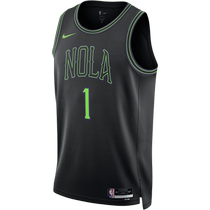 Nike maillot officiel à séchage rapide des New Orleans Pelicans NBA pour hommes nouveau style américain dété DX8511