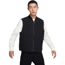Nike Nike official mens padded vest cotton flannel loose layering soft comfortable and durable FQ1862