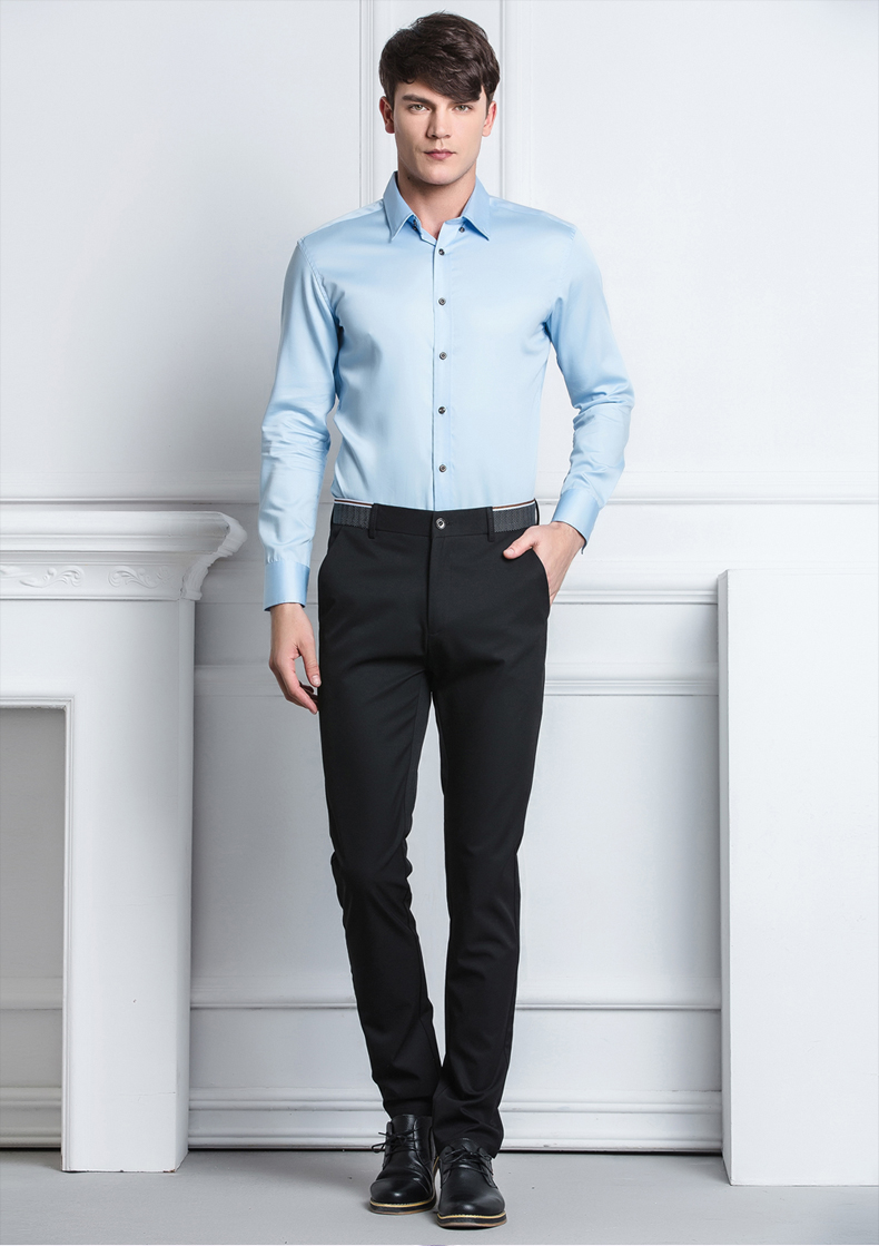 Stretch Slim Male Business Quần thường xuyên Quần nóng miễn phí Mùa thu và mùa đông Dày Thanh niên Quần nam Anh Quần nhỏ chân dài quần đùi nam