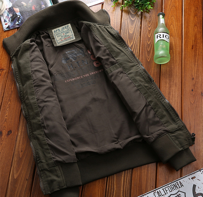 NIANJEEP / Jeep Shield Mùa xuân và mùa thu mùa đông Quần áo bảo hộ lao động áo khoác bomber nam